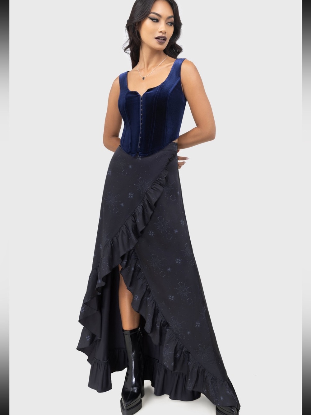 BNIBWT Killstar Women's Asymmetrical Ruffled Starveil Skirt - Small